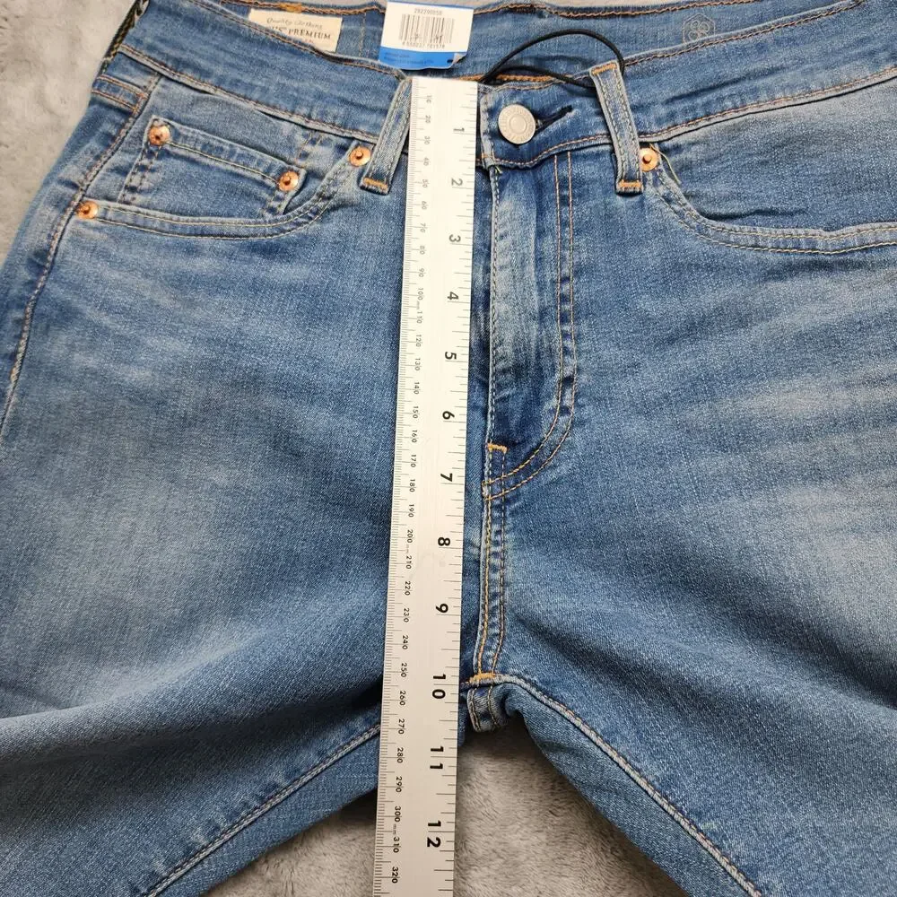 NEW Levi's Premium 505 Cool Cropped Jeans Mens W28 Stretch Denim Japan Exclusive
